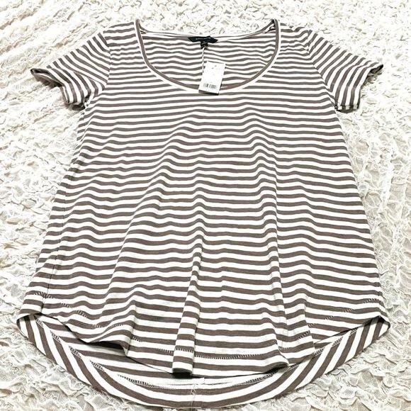 Banana Republic top striped around neckline short sleeve top size S - Picture 6 of 8